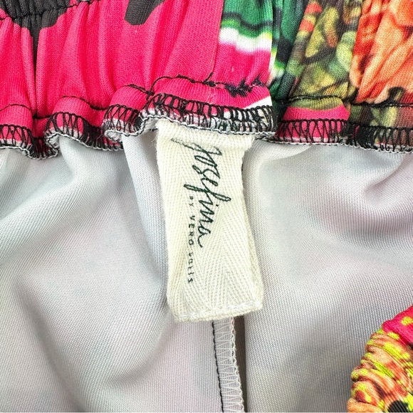 Josefina Mexico "Mazatlan" Fuchsia Green Colorful Vibrant Travel Print Shorts - Picture 5 of 7